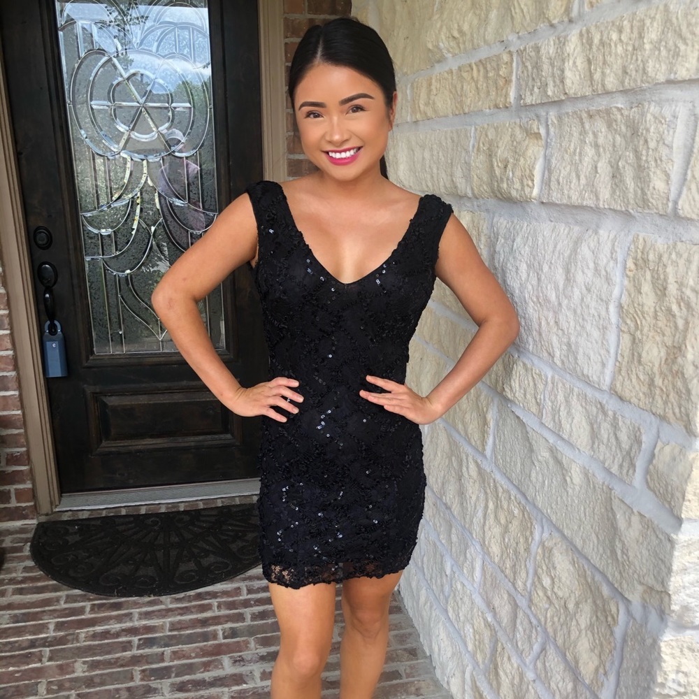Black sparkle dress in size small